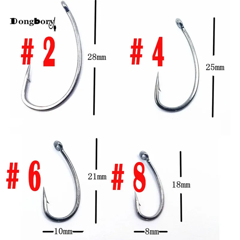 Toppory 10PCS/Bag High Quality High Carbon Steel Hooks For Carp Fishing Black Barbed Strong Stiff Hooks Carp Fishing Tackle Tool