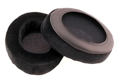 1Pair black HM5 Velour Memory Foam Replacements Earpads for Brainwavz HM5 Over Ear Headphones