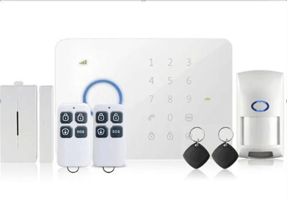 GSM/RFID Touch Screen  Burglar Alarm System App Remote Control