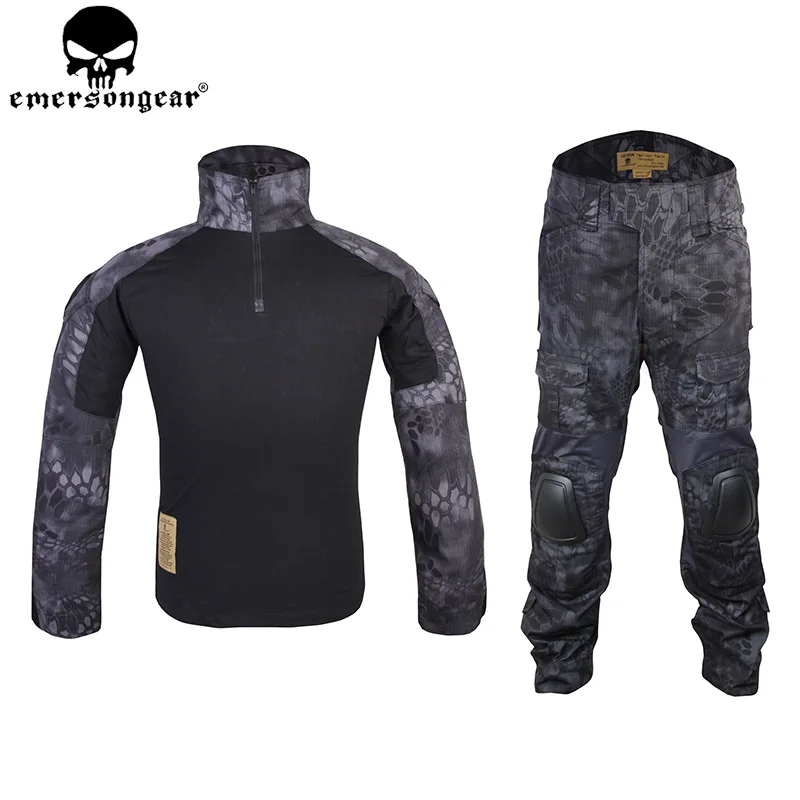 

EMERSONGEAR Gen2 BDU Tactical Combat Uniform Tactical Shirt Pants with Elbow Knee Pads Airsoft Outdoor Hunting Suit TYP EM6927