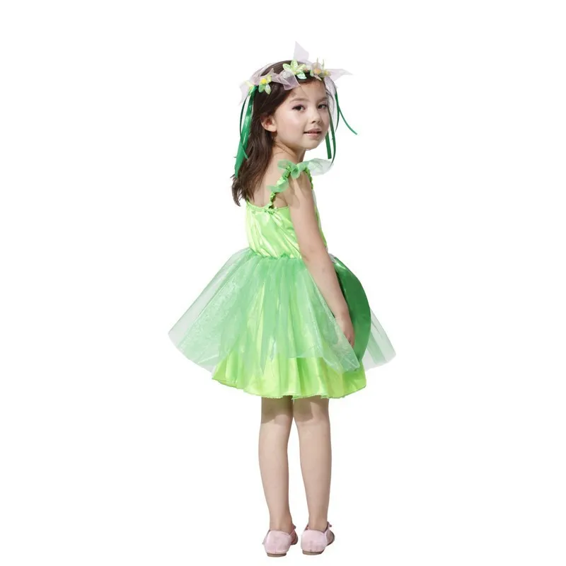 Halloween Elf Kids Girls kwiatową wróżkę Tinkerbell Cosplay kostiumy sukienka Avenue Neverland Garden Fairy Costume