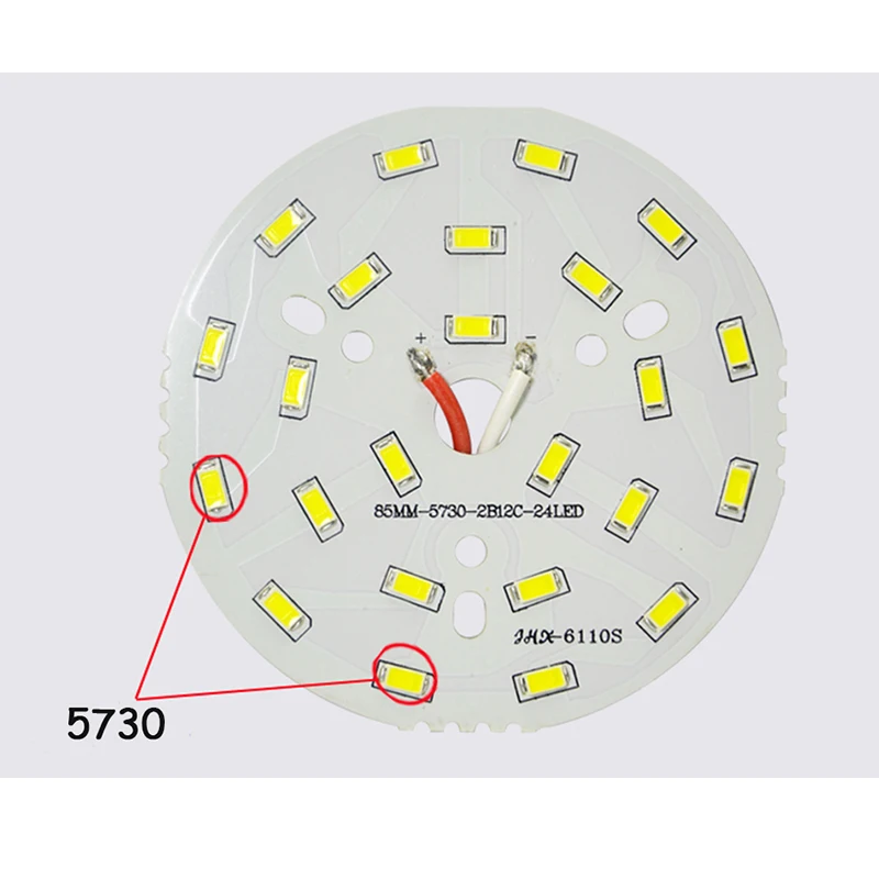 5pcs/Lot 3W 5W 7W 9W 12W 18W 24W 5730 Brightness SMD Light Board Led Lamp Panel For Ceiling PCB With LED