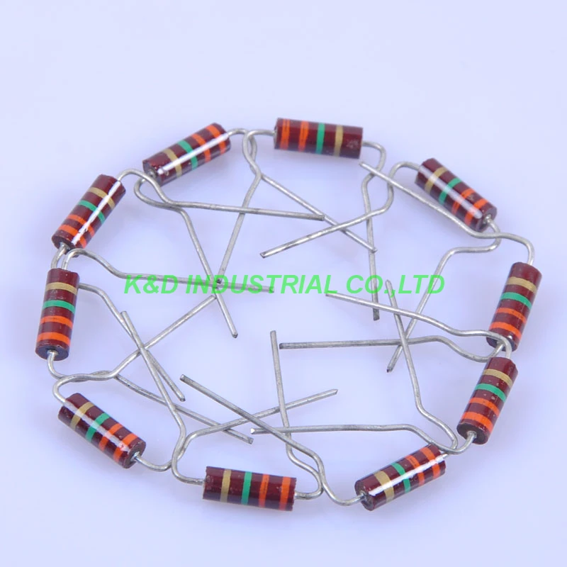 10pcs Carbon Composition Vintage Resistor 0.5W 3.3M Ohm 5 %