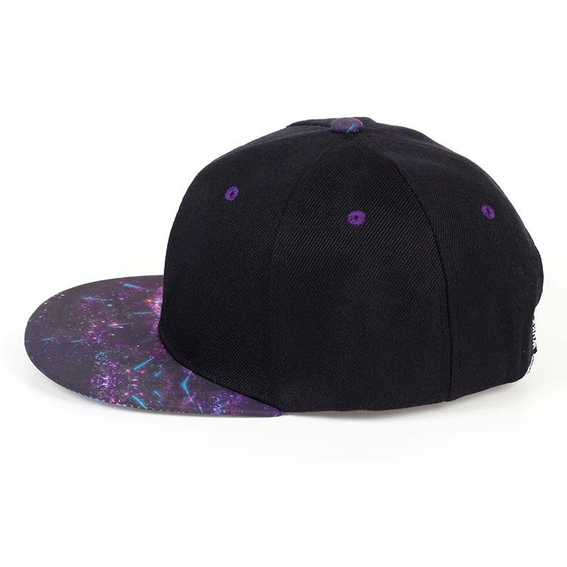 Casual solid color lady hip hop hat fashionable men and women adjustable baseball hat street stitching purple sky cap