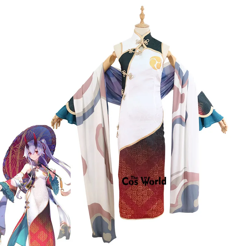 Fate Grand Order Third Anniversary Tomoe Gozen Cheongsam Chinese Gown Dress Outfit Anime Cosplay Costumes