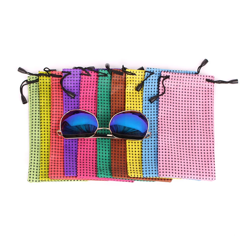 Custom 9.5x19cm 1000pcs/Color Fashion Microfiber Bag For Sunglasses Drawable Cloth Pouch For Mobile Power Logo Printing