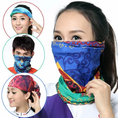 Seamless Bandanas Buffs Neck Headband Pasamontañas Cycling Fishing Mask Face Shield Men Women Scarf Acessórios Para Bicicletas