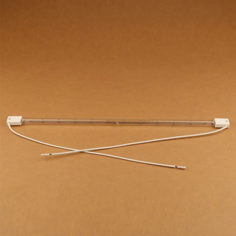 4 PCS 350mm/650mm 220V 1000W Infrared Heater Pipe Vacuum Halogen IR Lamp Transparent Quartz Tube