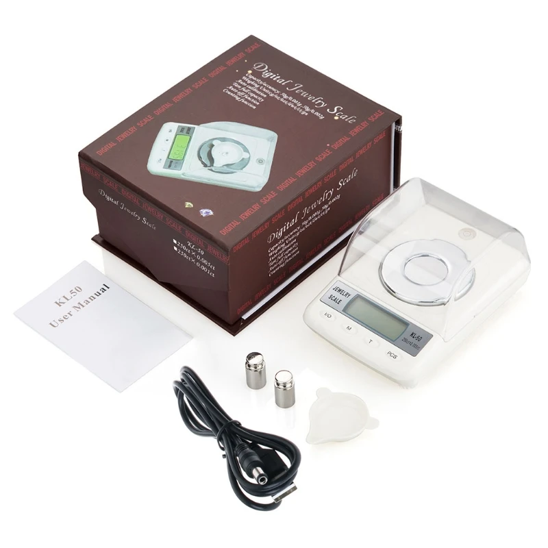 Precision Pocket Scale 0.001g 50g Digital Gram Scale Small Herb Scale Mini Food Scale Jewelry Scale Ounces Grains Scale