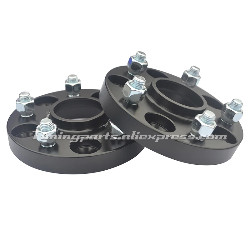 top-notch Refitted (2 pieces/lot) 25mm Thick PCD 5x120 CB 72.6mm THD M12xP1.5 Forged Alloy Tire Gasket Car Wheel Spacer For BMW