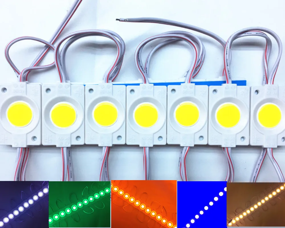 

Led Modules Lighting Waterproof COB Injection Molding LED Module super bright White/Warm White /Red/Green 20pcs 12V