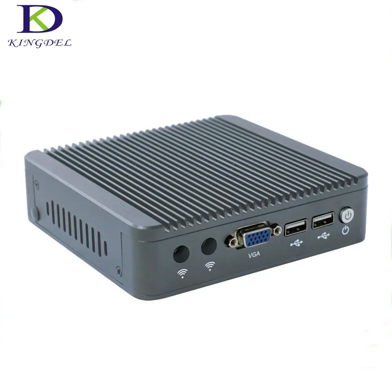 Cheap fanless mini pc Celeron J1800 Dual Core Slim palm computer with 2*LAN VGA nettop HTPC TV BOX 2G RAM 32G SSD desktop pc