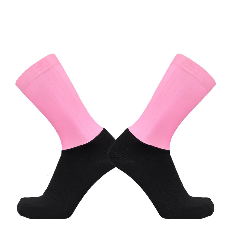 Rutschfeste Silikon-Sommer-Aero-Socken Whiteline Radsocken Herren Fahrrad Sport Laufsocken Calcetines Ciclismo