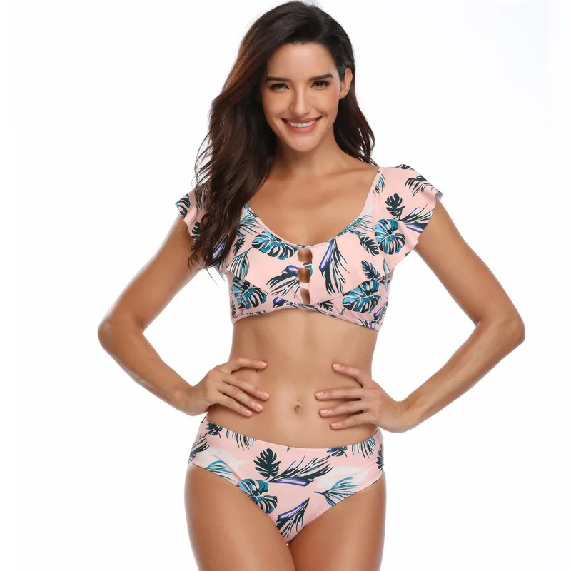 

Sexy Low Waist Bikini Women Swimwear Push Up Swimsuit Ruffle Bathing Suit Bandage Biquinis Brazilian Summer Beach Wear Female