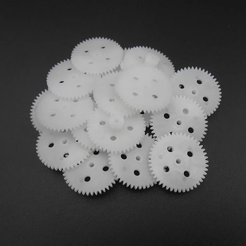 20 개/몫 0.5M 44T 2A 플라스틱 스퍼 기어 0.5 계수 T = 44 조리개: 2mm 1.95MM 꽉 피팅 44 치아 6MMX23MM 기어 NEW *FD861