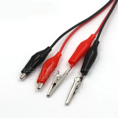 Commercio All'ingrosso 1Pcs 1 Metro Doppio Rosso E Nero Pinze Cavo di Coccodrillo Coccodrillo Jumper Wire Test di Cavi