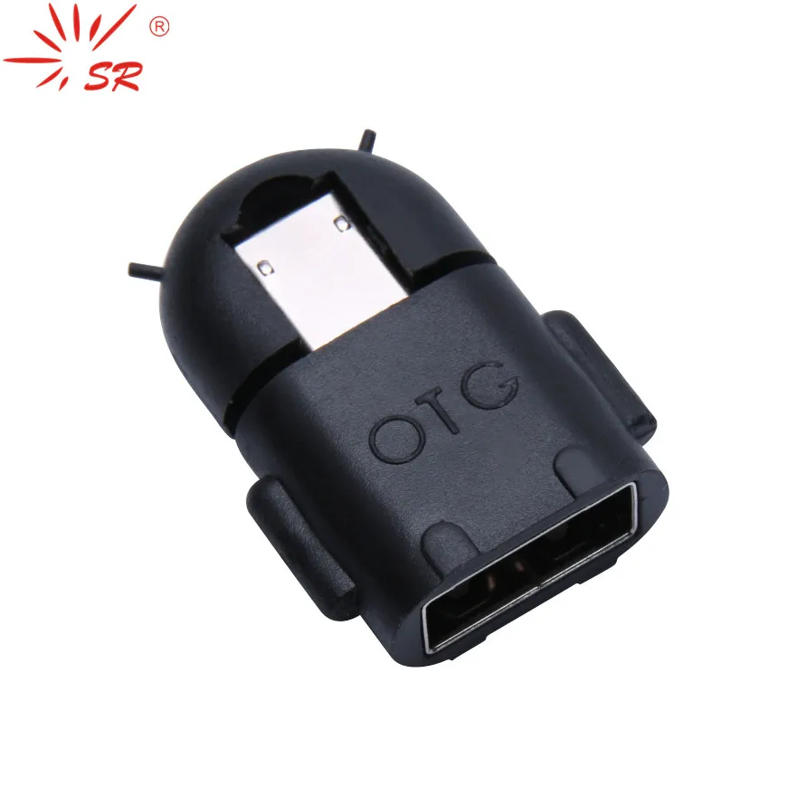 

SR Multi Color Option Robot Shape Android Micro USB To USB 2.0 OTG Converter Adapter for Samsung HTC LG Sony