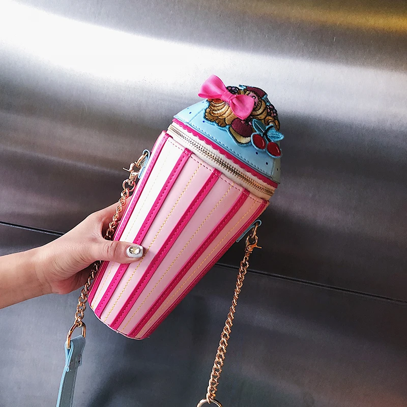 Cute Ice Cream Design Ladies Shoulder Bag for Women Fashion Purses and Handbags Kawaii Small Crossbody Bag Party Cluch Bag