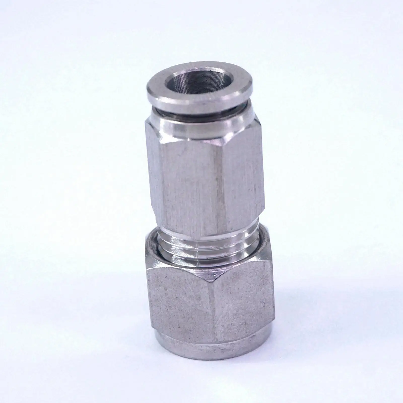 Fit Tube O.D 8mm 304 Stainless Steel Pneumatic Air Compression Push in Fitting Quick Connector Antioxidation