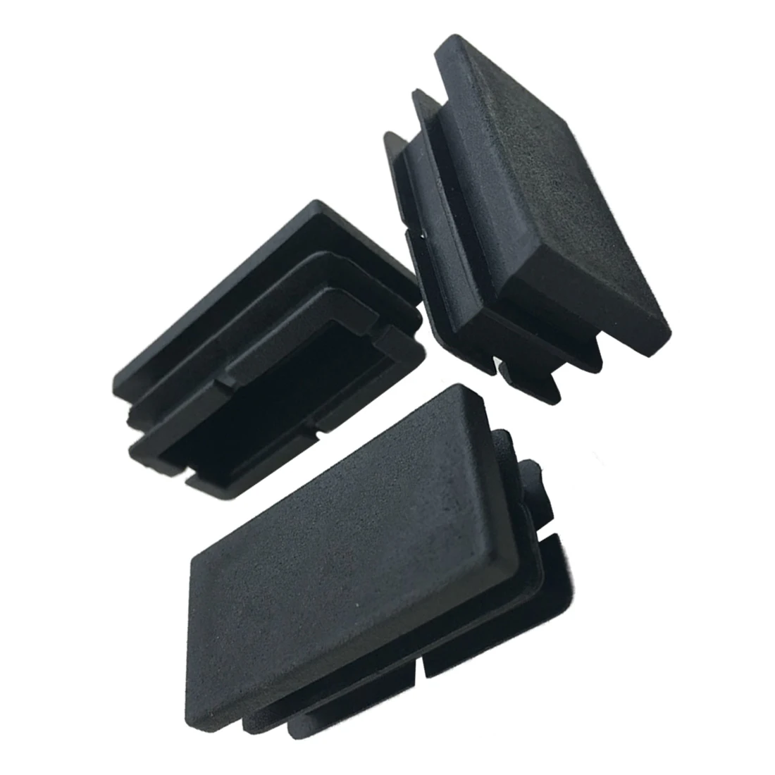 Hot Sale 8 Pcs Black Plastic Rectangular Blanking End Caps Inserts 20mm x 40mm