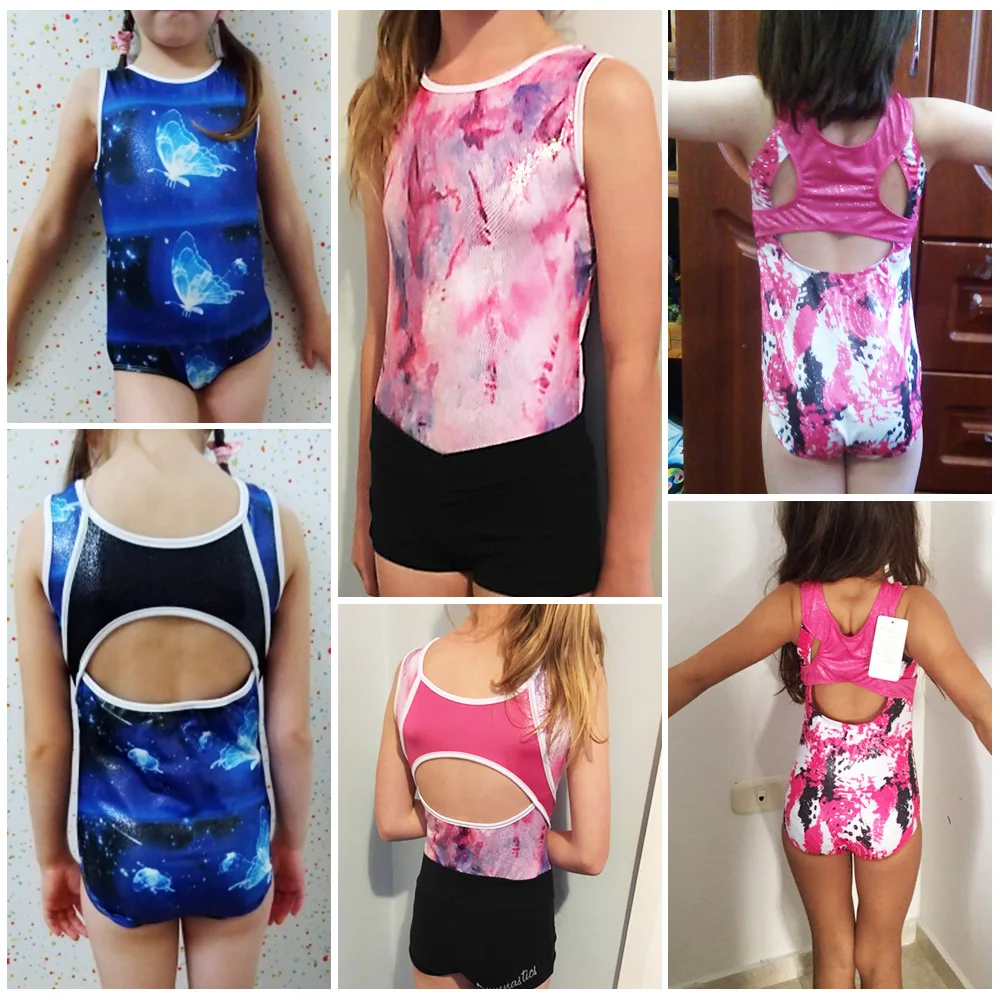 BAOHULU Sleeveless Girls Gymnastic Leotards Tank for 3-12Y Kids Children Girl Ballet Gymnastics Training Biketard Dance Costume