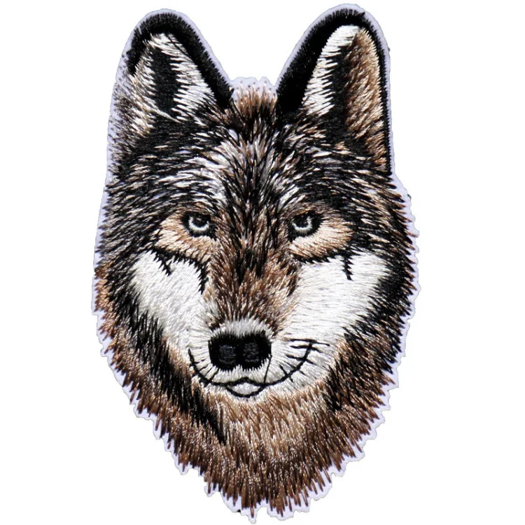 PGY 1PCS Punk Wolf Series Patches for Clothes Animal Sticker On Clothing Diy  Patch Cool Coat Appliques Garment Decor Parches