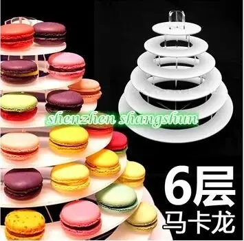 Thickening 5.6.7.8.9 layer macaron round ring Two-color cake rack macaron snack tray