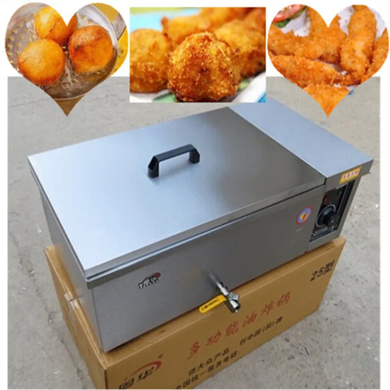 Electric stainless steel Potato Spiral Chips deep Fryer for commercial   ZF