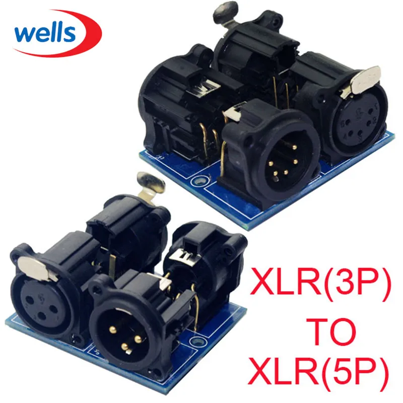 DMX512 XLR5 connector to XLR3 ,XLR3-XLR5, use for DMX controller