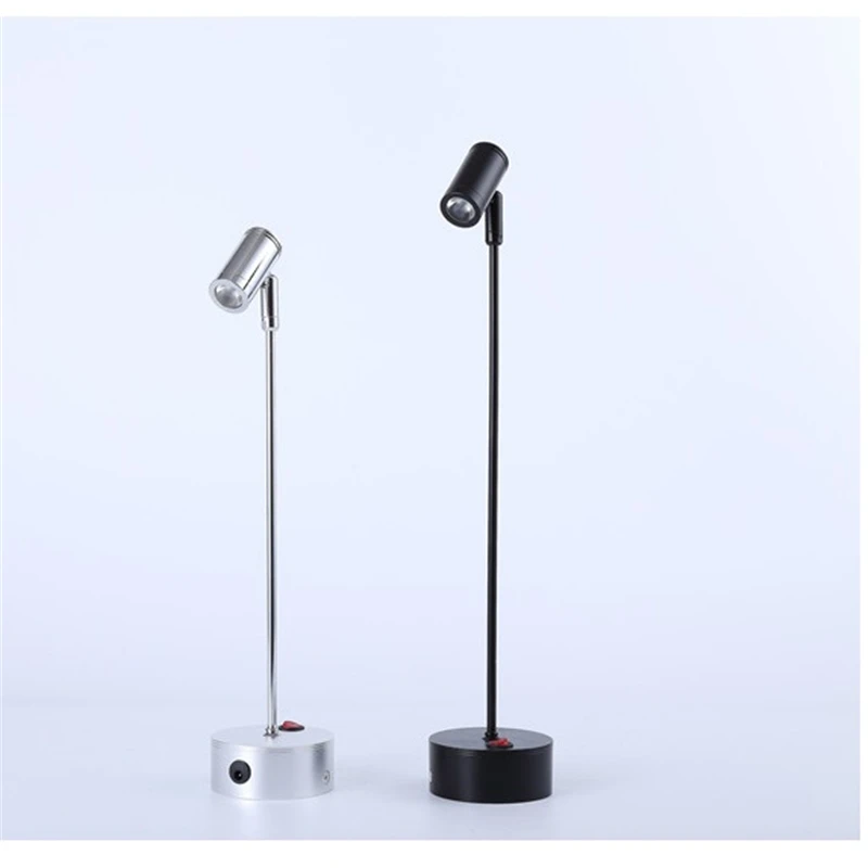 Wire free recharging 3W 190-540MM Cree 15 degree led spot lamp for cabinet, showcase ,removal display light for exhibition