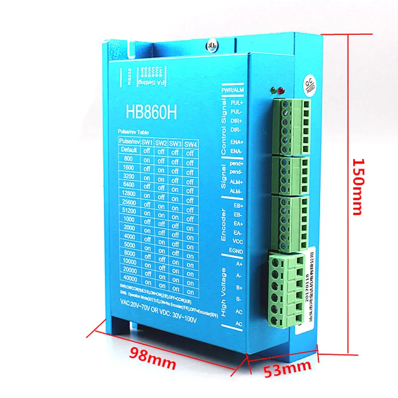 Nema34 8.5N.m Closed Loop Motor Kits Closed-Loop Driver HB860H+86HB250-118B Stepper motor Hybrid Step-servo Drive with Encoder