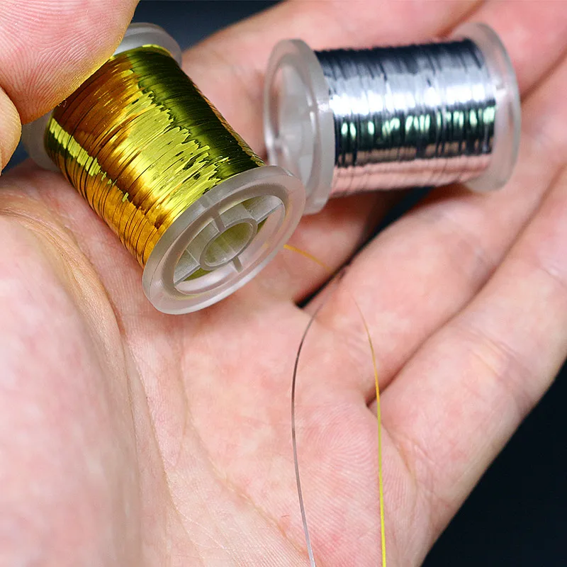 Hot 1 Spool Fly Tying flat mylar Tinsel Flash Tape HOLOGRAPHIC TINSEL SPOOLED for classic streamer patterns and flashback nymphs