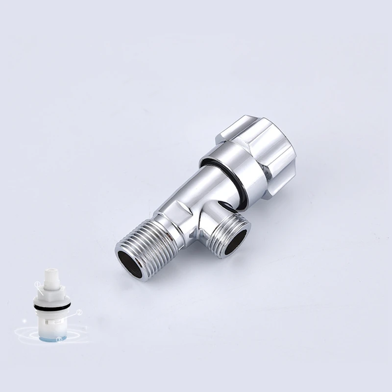 Triangle Valve Hot and Cold Water Angle Valve Bathroom Accessories Electroplate Filling Valves for Toilet Water Heater