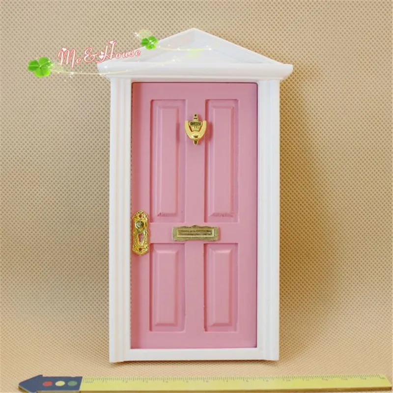 1:12 Miniatura casa delle bambole porta Colorato Europeo Mobili in legno Casa di Bambola decorazioni Di Natale mini porte del Regalo Dei Bambini