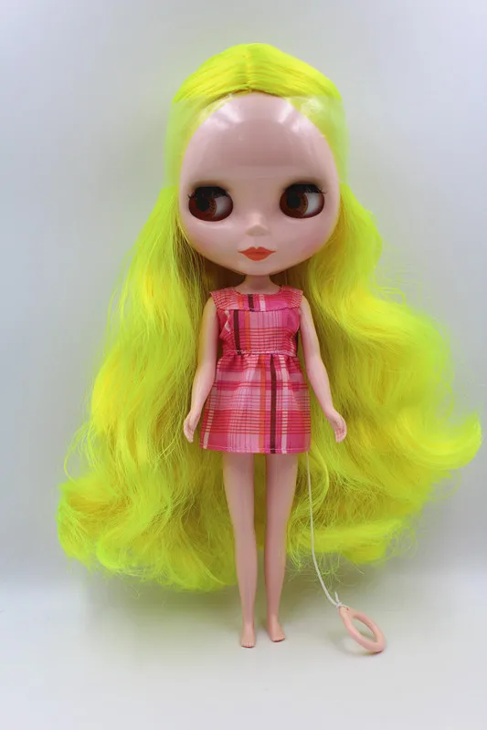 Special sale doll yellow hair Blygirl Blyth doll normal body 7 joint nude doll DIY  doll normal skin