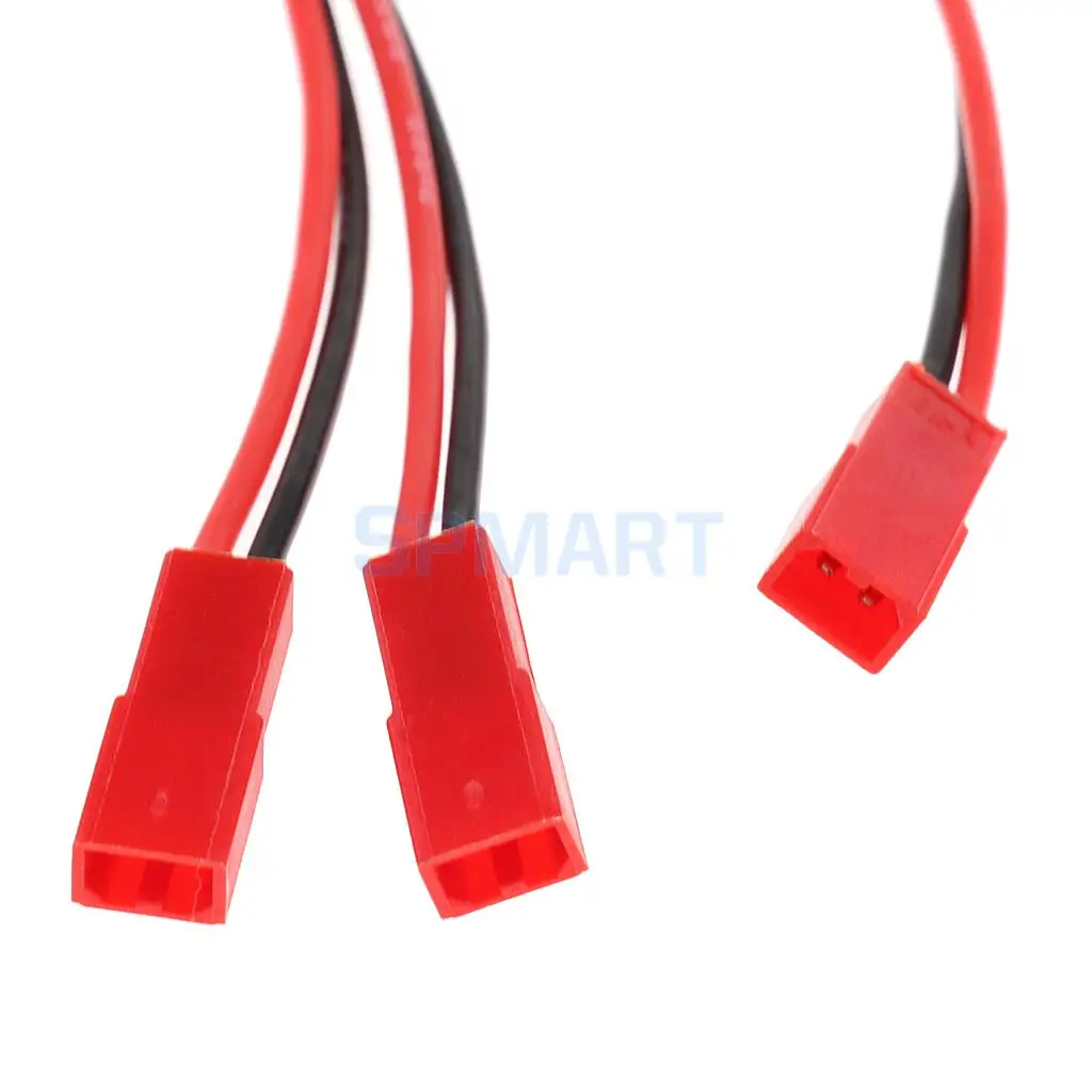 2pcs RC Lipo Battery Cable Male & Female 1:2 Y Splitter 20AWG JST Connector