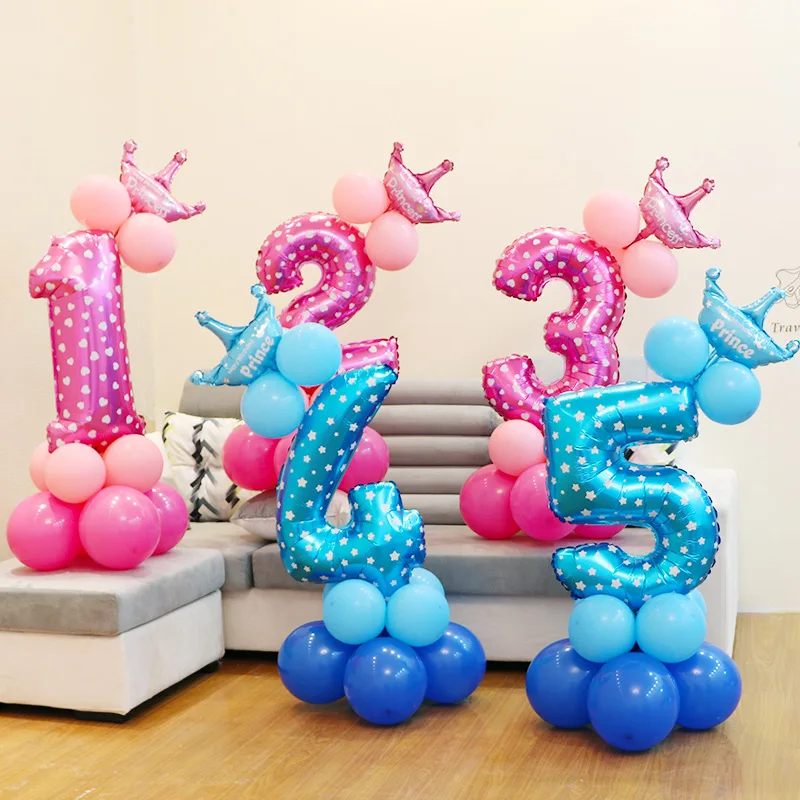 Juego de globos de cumpleaños para niños, de feliz cumpleaños decoración de fiesta, sombrero de dibujos animados, 1 Juego