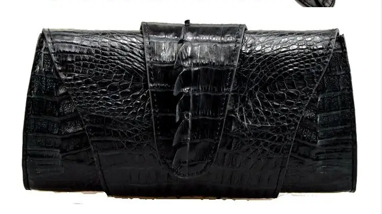 100% genuine crocodile leather skin women clutch wallet, 2016  fashion alligator skin women  Evening clutch cross body bag