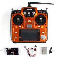 AT10II 2.4Ghz 10CH RC Transmitter with R12DS Receiver PRM-01 Voltage Return Module For Radiolink RC Helicopter Airplane