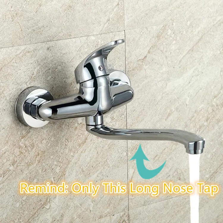 

Bathroom Faucet Long Nose Outlet Shower Tap Stainless Steel Cocina Torneira Swivel Nozzle Taps Kitchen Accessories 360 Rotate