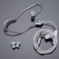 Acoustic Radiation Protection Anti-Radiation FBI Headphones Air Tube Handsfree Earphone with Microphone Volume Control Ear Hook