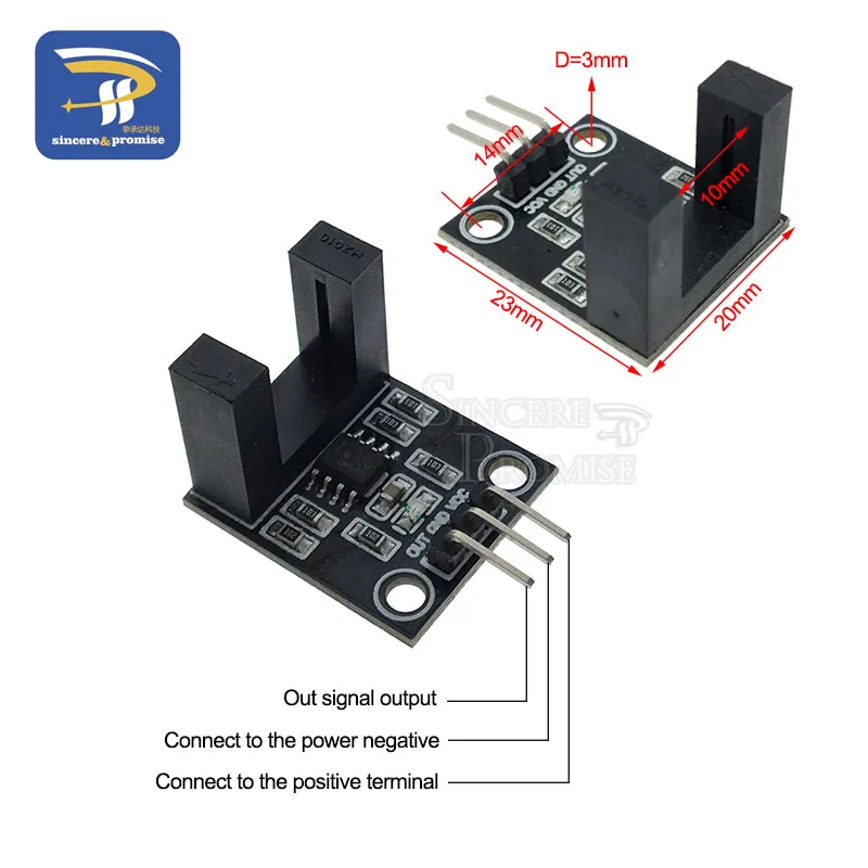 Photoelectric Beam Speed Sensor Module 3.3V-5V Slot-Type Optocoupler Tacho-Generator Counter For Arduino/51/AVR/PIC Diy Kit