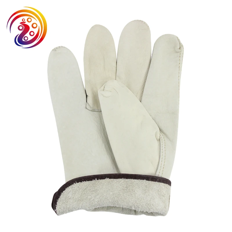 OLSON DEEPAK White Work Gloves Men\'s Leather Work Gloves Garden Work Gloves Cowhide Driver Gloves For Men