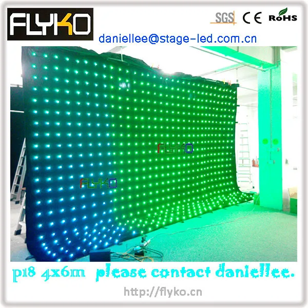 Free Shipping P180MM 4X6M christmas light led video screen led backdrop