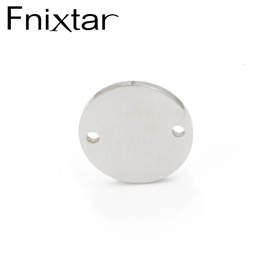 Fnixtar 20Pcs 8-25mm Mirror Polish Stainless Steel Stamping Round Blank Discs Connector Charms For DIY Jewelry Making Neckalces