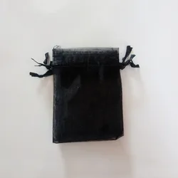 100pcs Black Gift Bags For Jewelry Bags And Packaging Organza Bag Drawstring Bag Wedding/woman Travel Storage Display Pouches