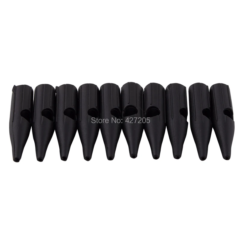 100pcs/lot 3RL Disposable Black Permanent Makeup Needle Plastic Nozzle Tips for Korean Eyebrow Tattoo Machine