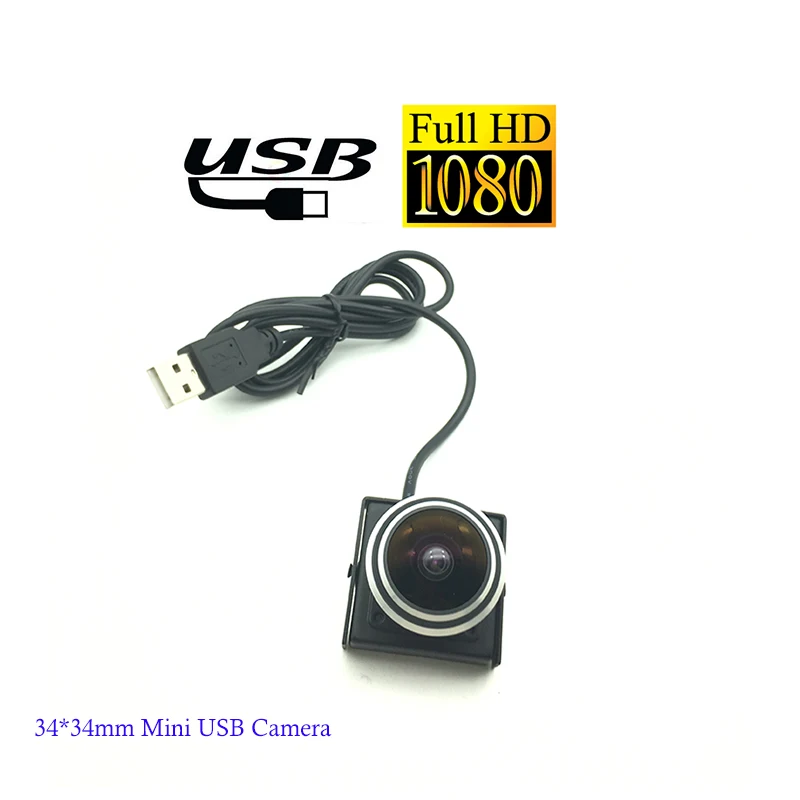 Micro Size Square Shaped 30Fps 2MP 0V2710 Senor HD 1080P 1.78MM Lens  Fisheye Mini Camera Usb For ATM and Kiosk Vehicle Car Use