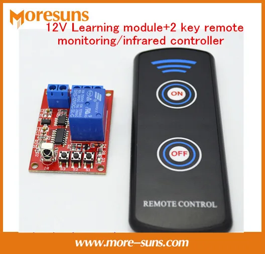 

Free Ship 5PCS 12V Learning module+2 key remote monitoring/infrared controller/wireless switch/single way remote control switch