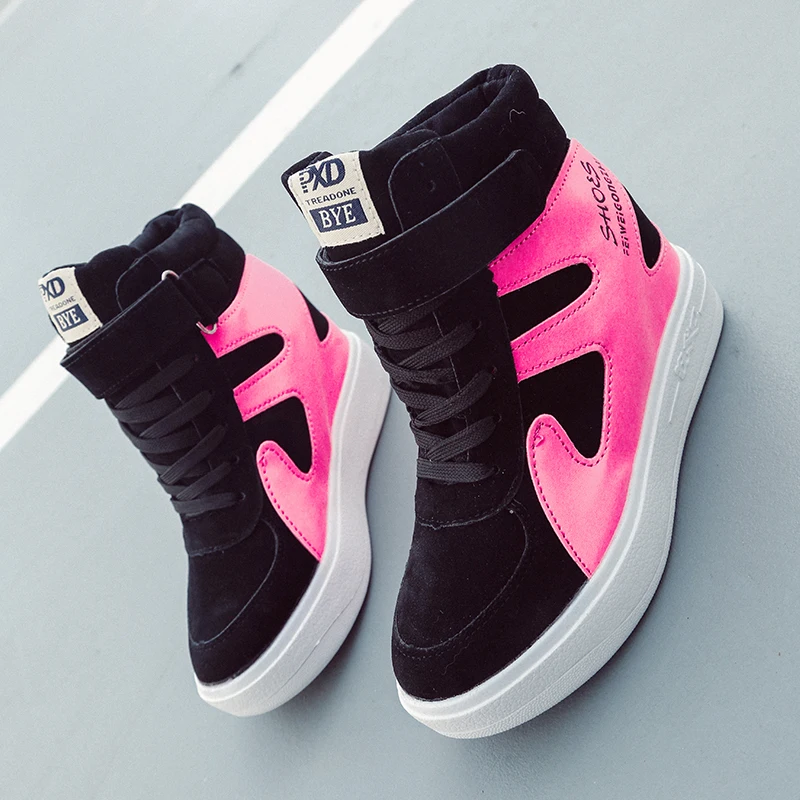 Women Casual Shoes 2021 Summer Autumn Women Flat Shoes High Top Fashion Female Height Increasing Platform Women Sneakers